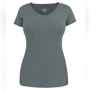 Noble Outfitters Women's Small Short Sleeve Tug-Free V-Neck Tee NWT  Charcoal